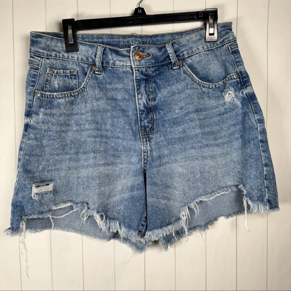 Sound/Style Size 12 Distressed Denim Cut Off Shorts High Waisted Summer Festival